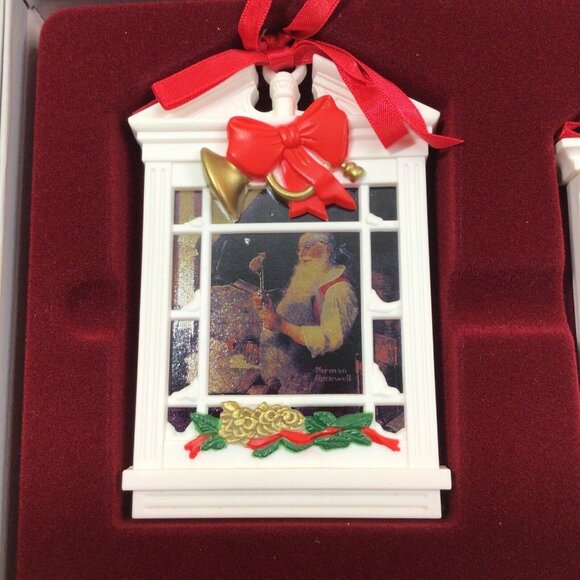 VTG Rockwells Legend Of Santa Ornament Collection W/Original Box Norman Rockwell - Picture 3 of 9